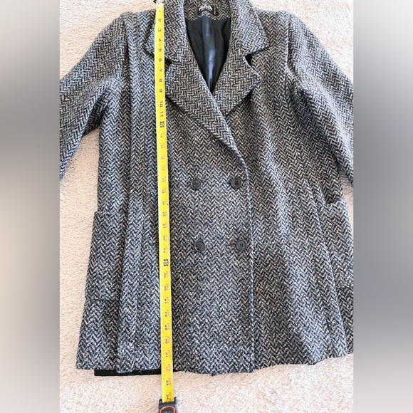 Vintage Arlette Coat Womens MED Wool USA Confetti Tweed Designer 80s 90s - Picture 5 of 6